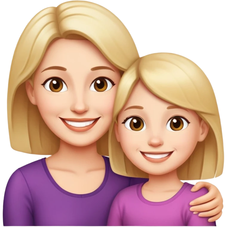 Mom and daughter  emoji