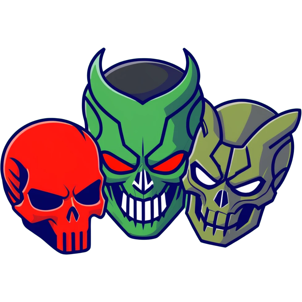 Marvel villains group with Red Skull, Hela, and Killmonger emoji
