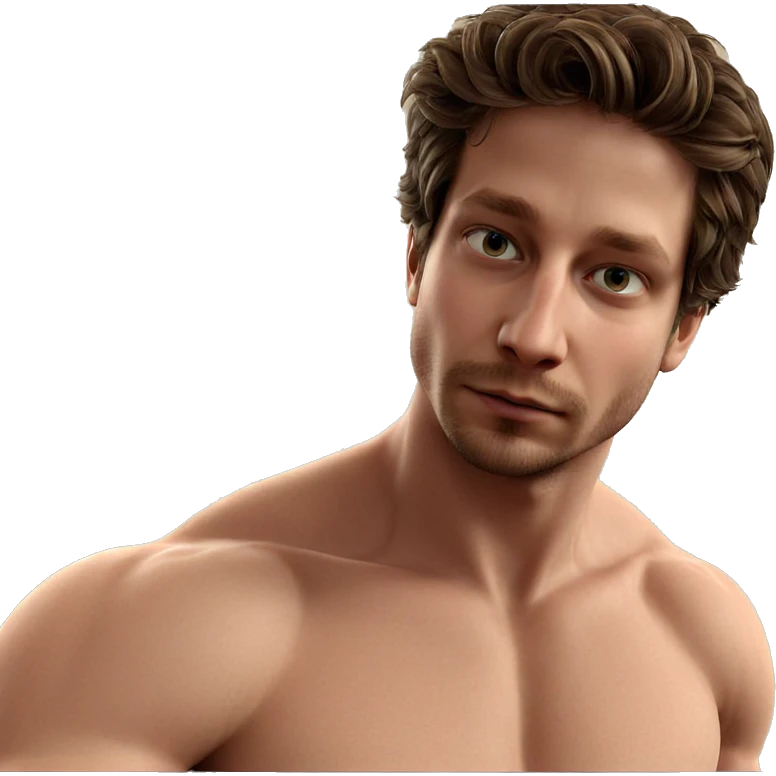 focused male portrait indoors emoji