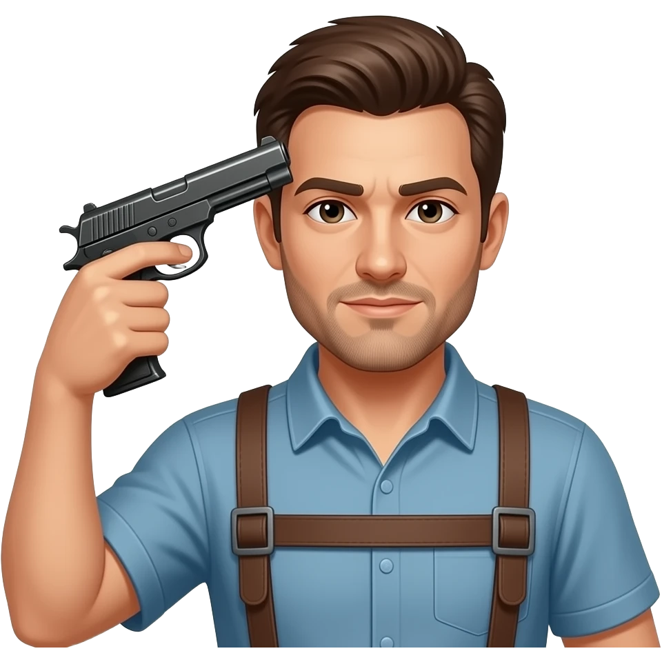 Man with gun to head emoji