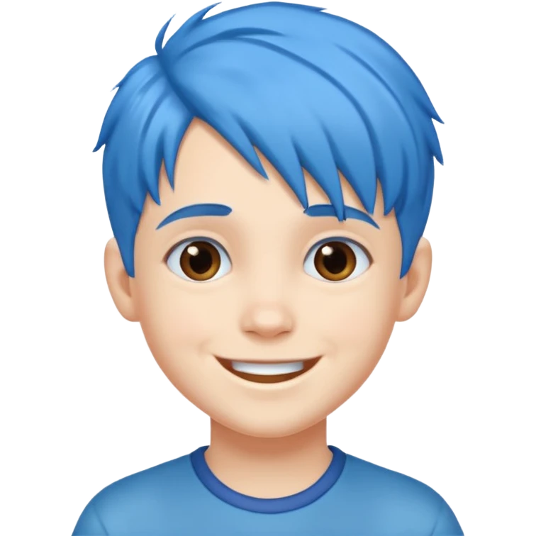 blue haired kid emoji
