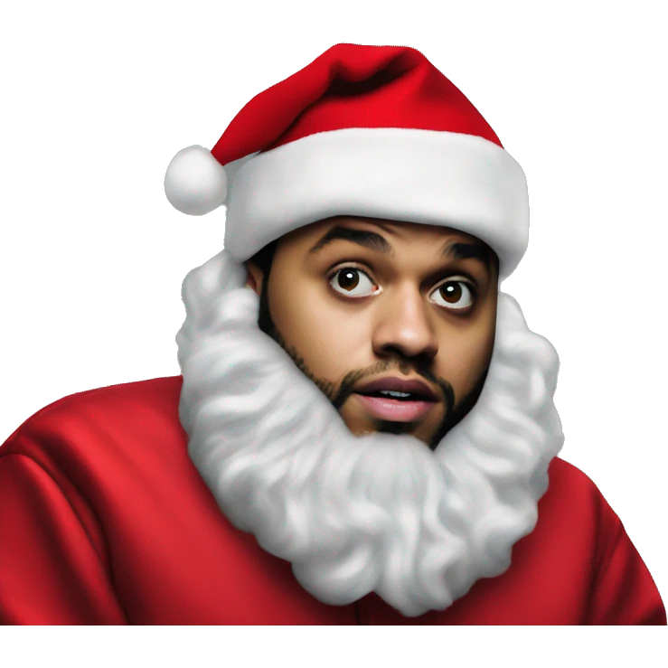 The Weeknd as santa claus emoji