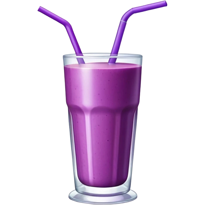 berry smoothie in a glass with straw emoji