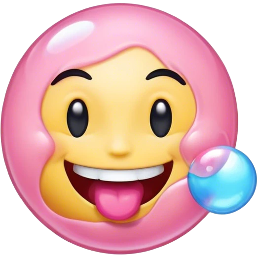 emoji blowing bubble gum  emoji