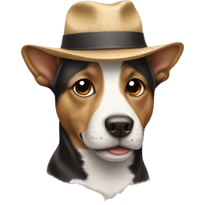 Dog with hat emoji