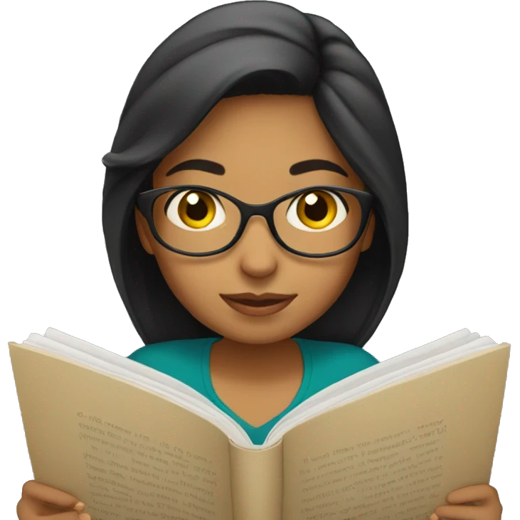 Latina Girl reading emoji