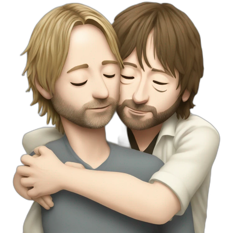 thom yorke hugging john Lennon emoji