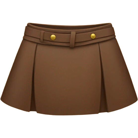 Mini Brown leather skirt  emoji