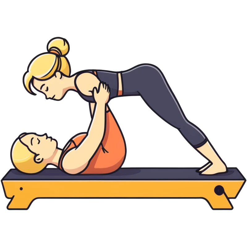 Blonde chunky lady doing Pilates emoji