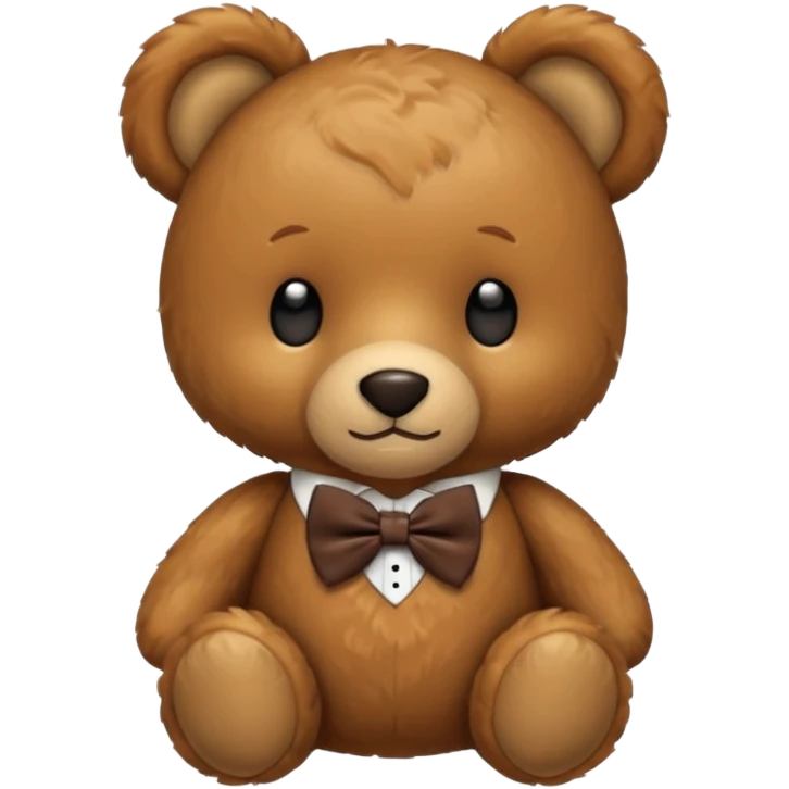 Teddy bear with bow tie emoji