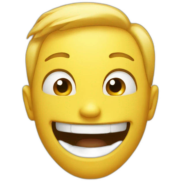 weird big smile emoji