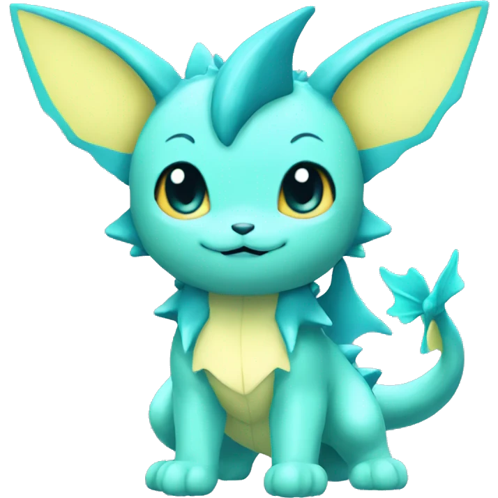 Kawaii Vaporeon full body emoji
