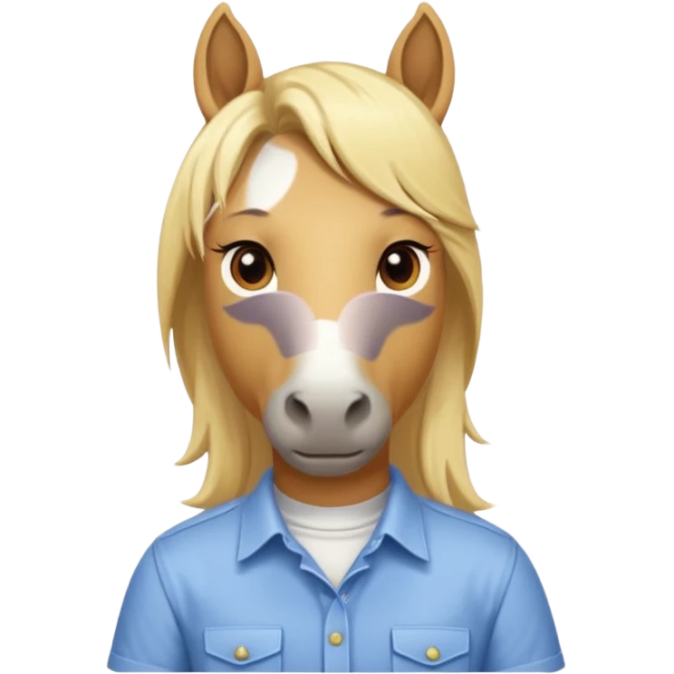 blonde horse with shirt  emoji