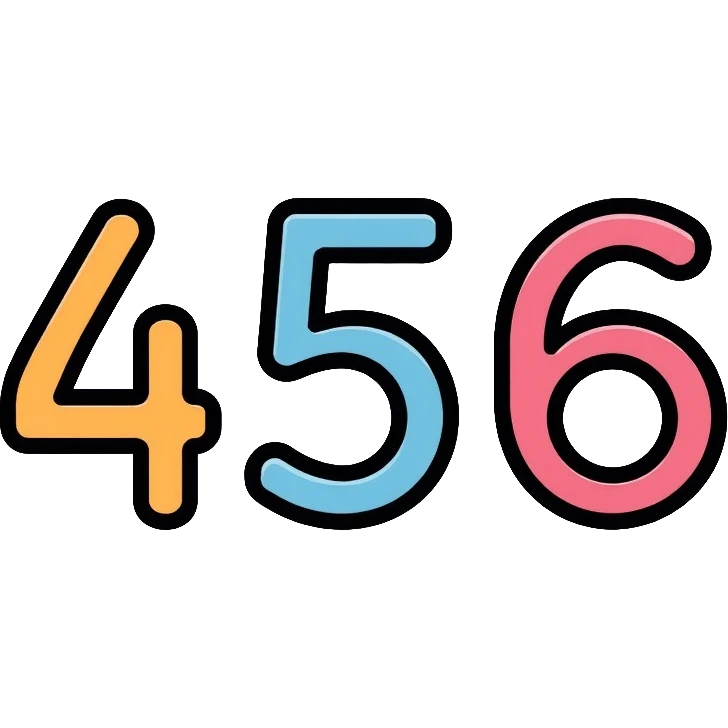 Numbers 4 5 6 emoji