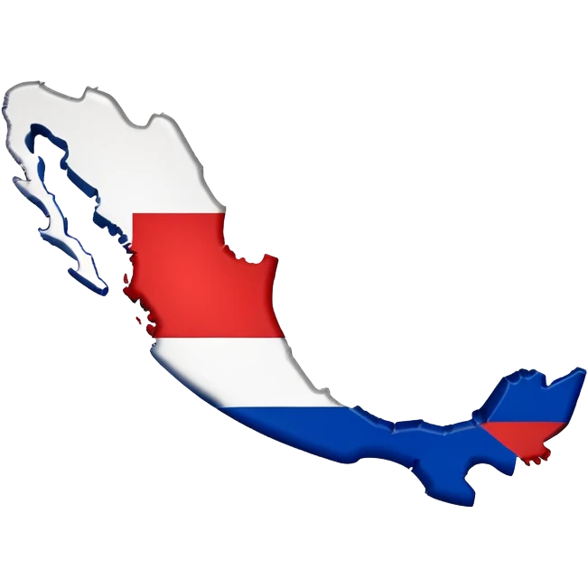 Chile country map with flag colors emoji