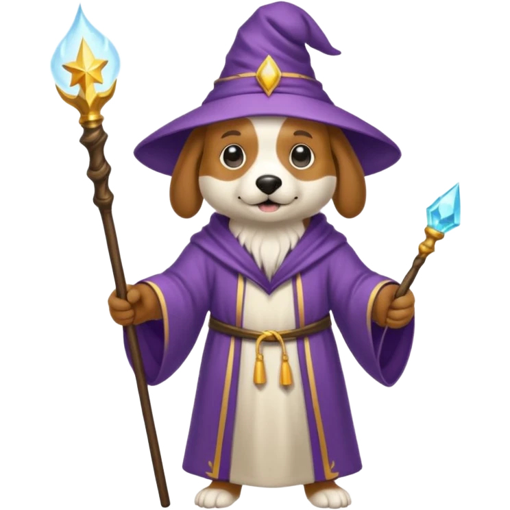 Dog wizard emoji