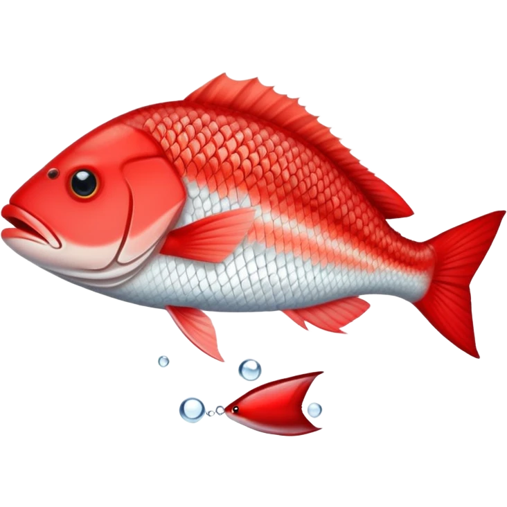 Red drum fish emoji