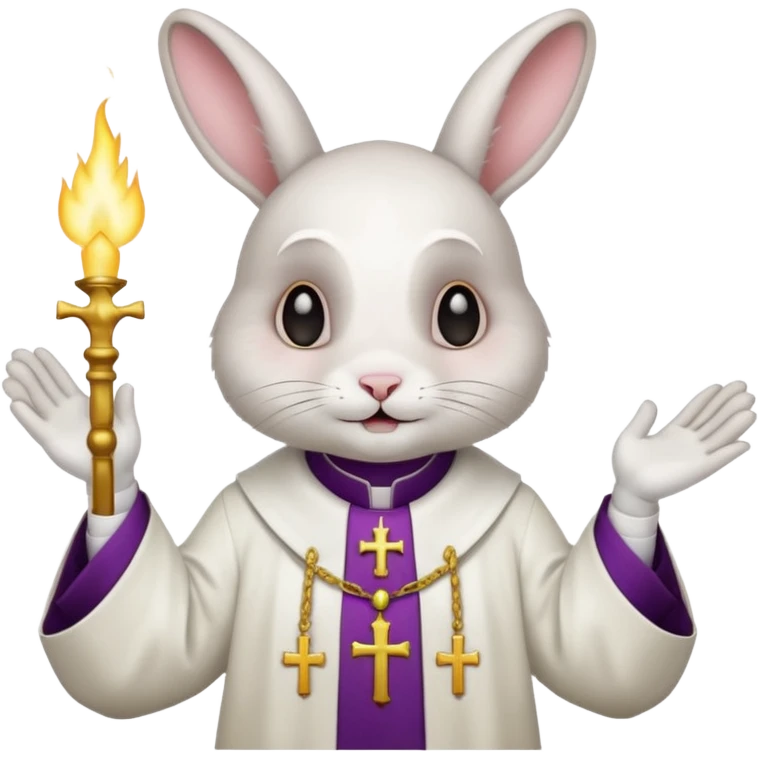 Priest Exorcist rabbit  emoji