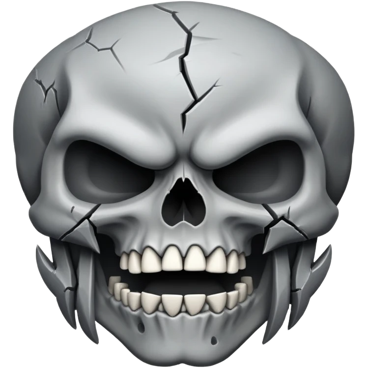 Furious skull emoji