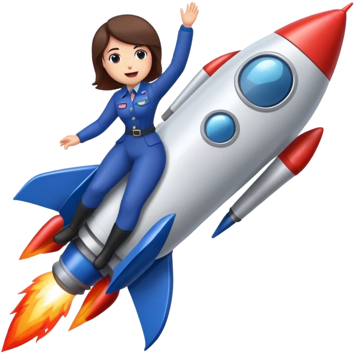 france riding a rocket ship boom! emoji