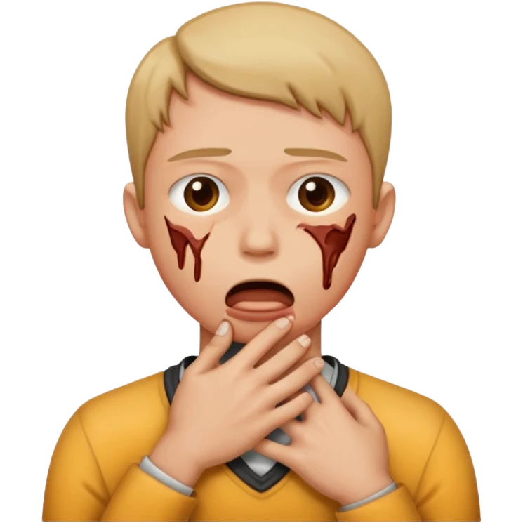 Person choking themselves  emoji