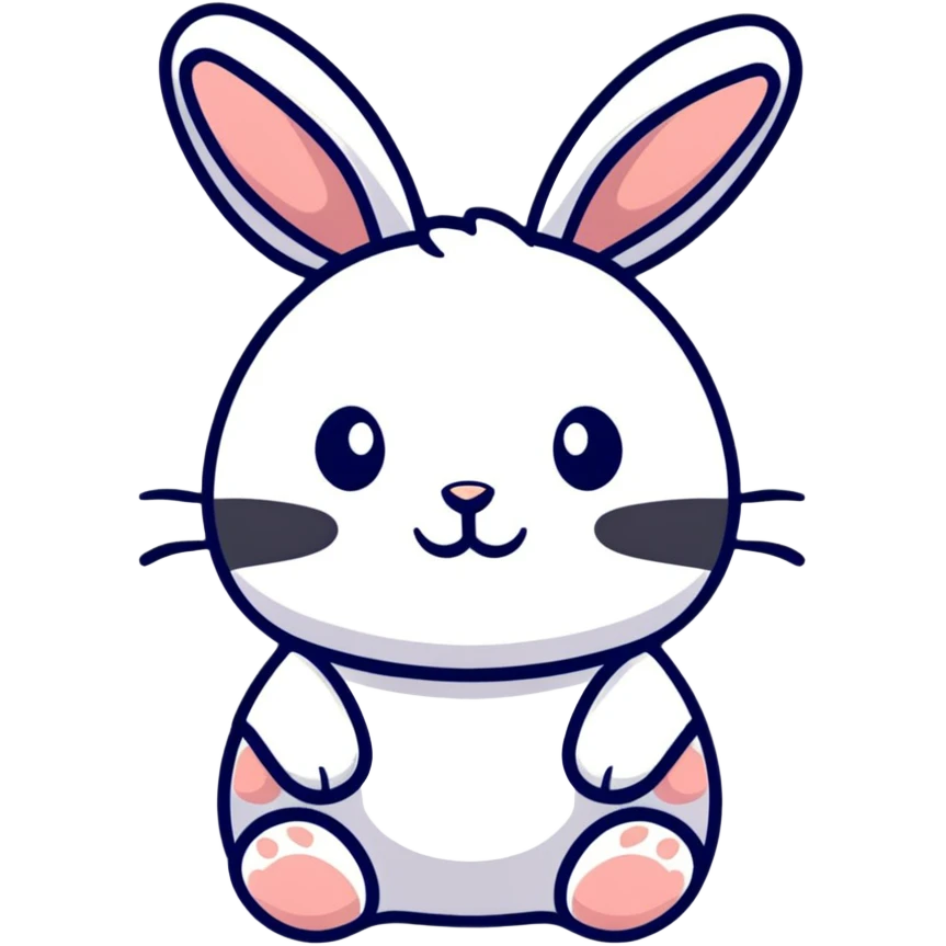 cute bunny rabbit saying buenas noches emoji