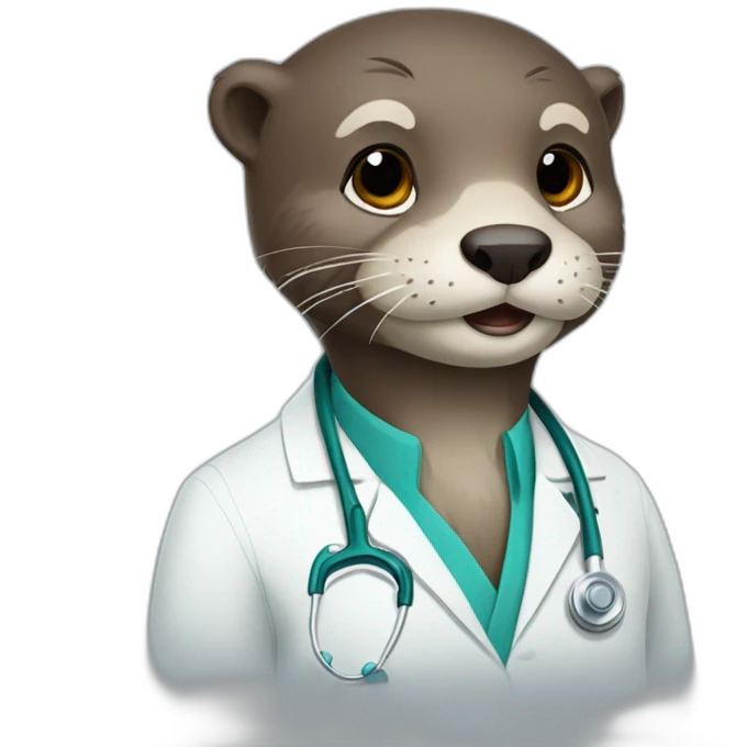 otter doctor s mi le emoji