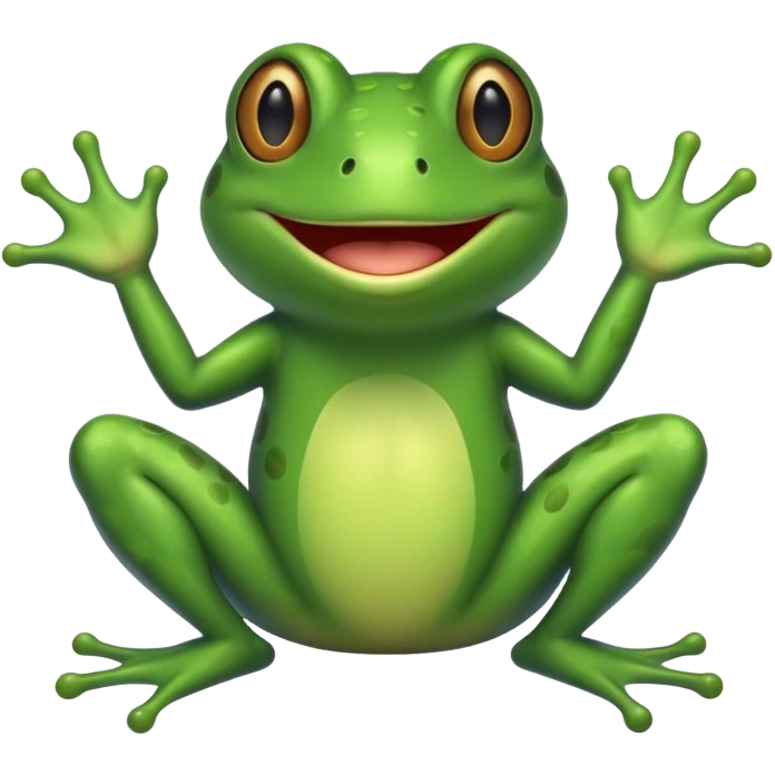Jubilant frog emoji