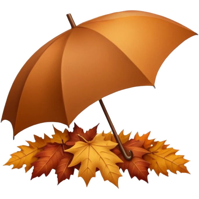 Brown Cozy umbrella autumn emoji