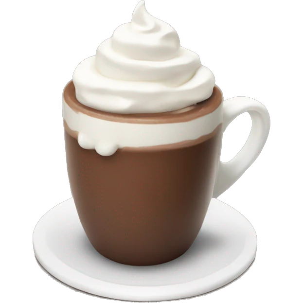 Hot Chocolate with whipped cream emoji