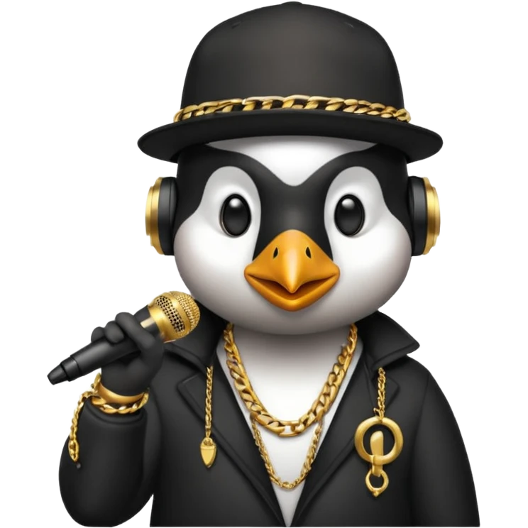 Penguin rapper emoji