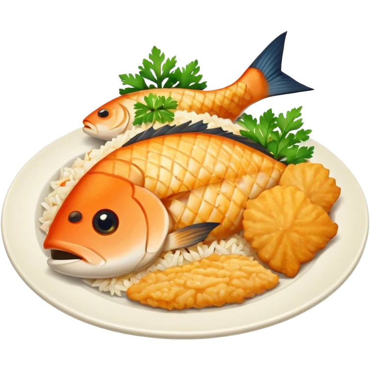 Rice and fish fillet emoji