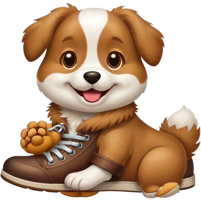 Perro con zapatos  emoji