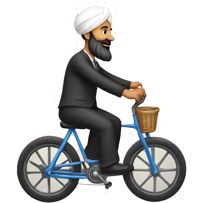 Sardar riding cycle emoji