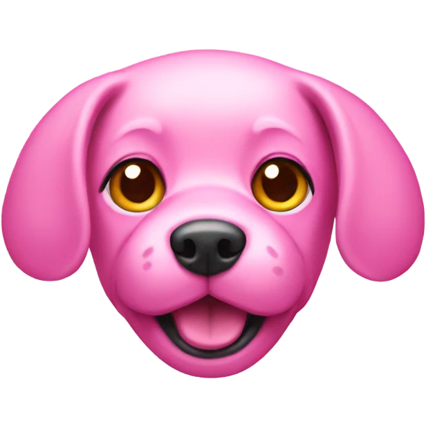 Pink dog emoji