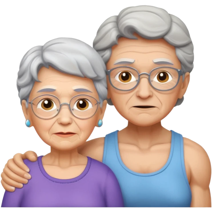 granny with a young pumped up guy emoji iOS 18.1 emoji