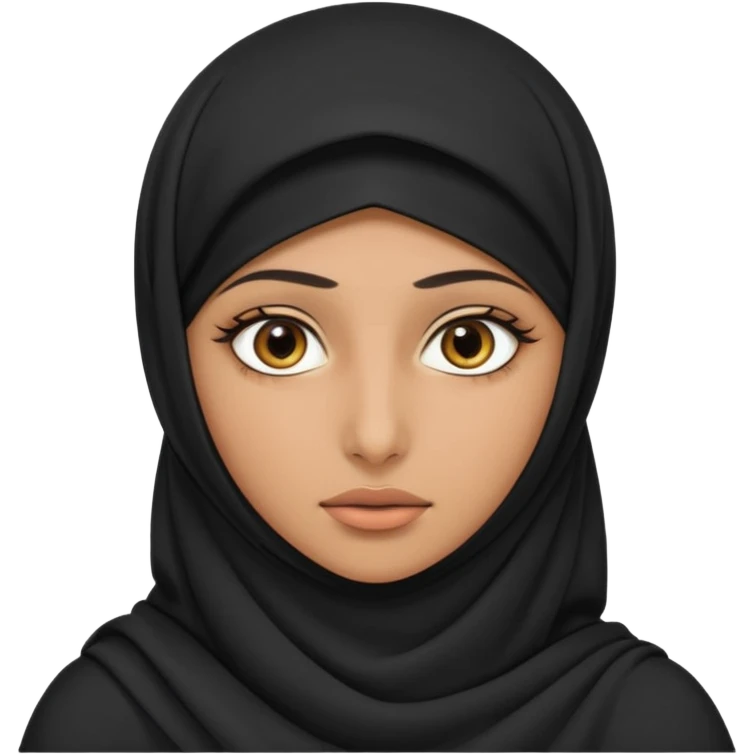 arab GIRL with niquab half body emoji