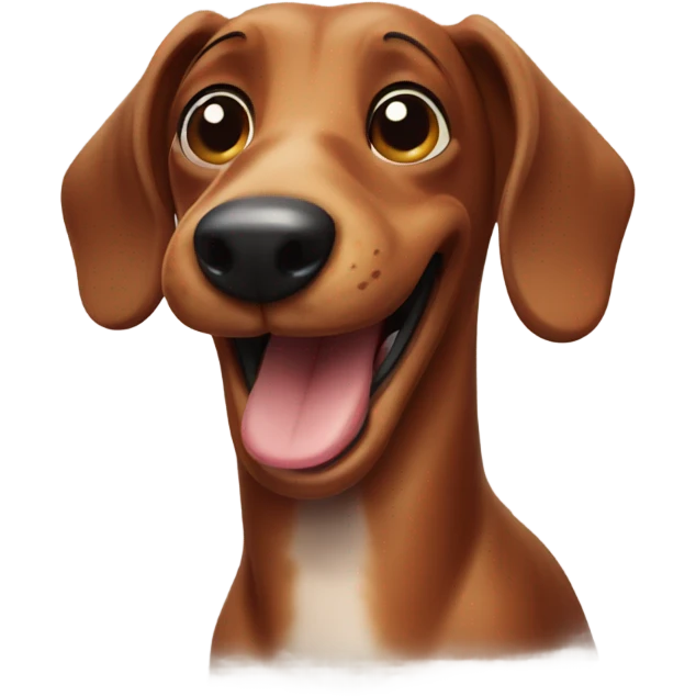 Sausage dog smiling emoji