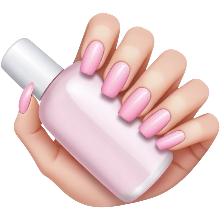light pink duck nails  emoji