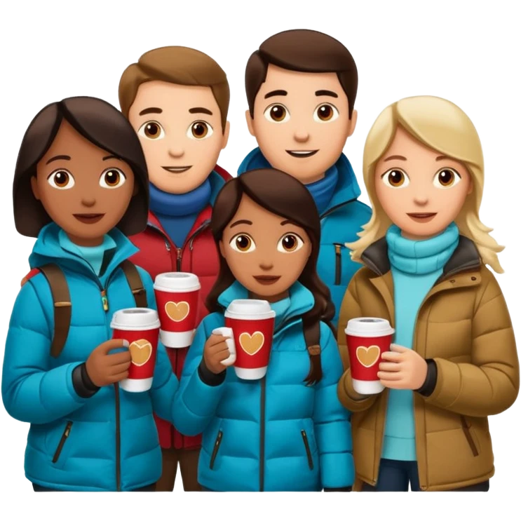 Canadians in a Tim hortons all talking emoji