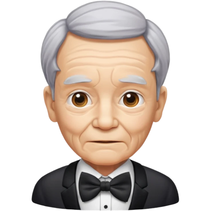 elderly with bow tie emoji