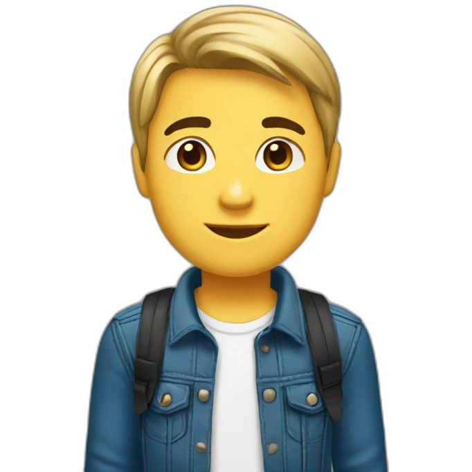 create a bitmoji for a boy , just a face to put in website as a logo , without background emoji