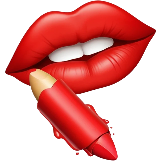 Marca de beijo vermelho igual emoji do iPhone  emoji