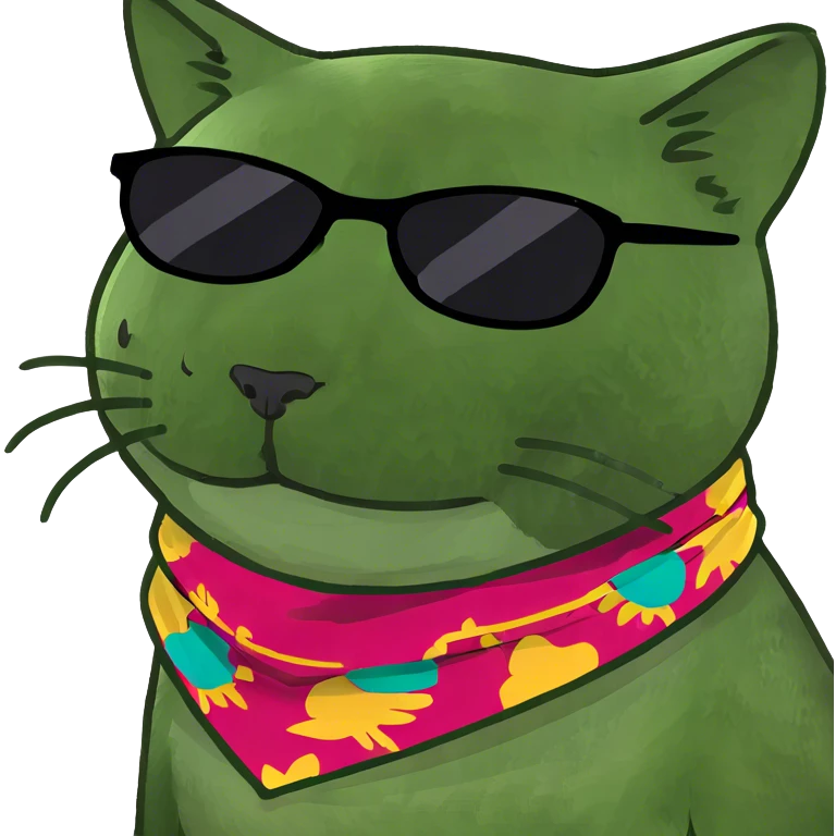 Cat with sunglasses emoji