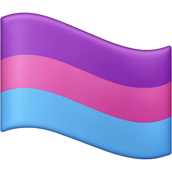 Bisexual bandera con tres colores rosa violeta y celeste  emoji