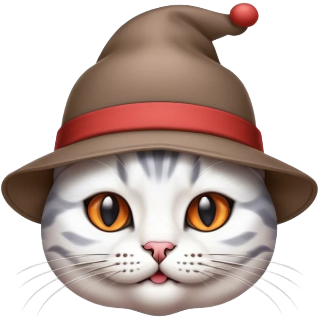 Cat wear a hat emoji