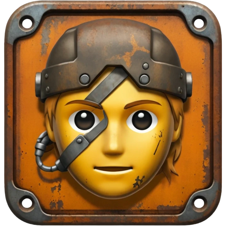 create ultra realistic metal rust-clear gear emoji