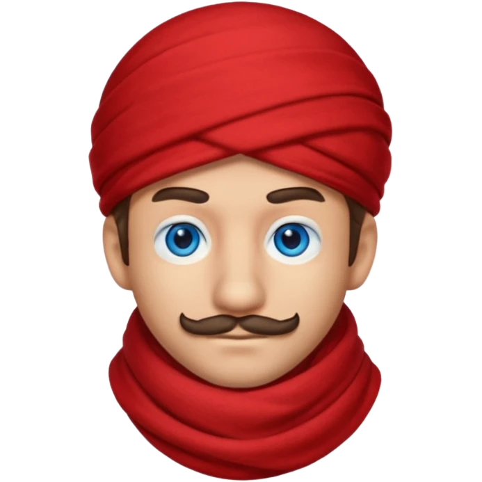 mario scarf on his face emoji
