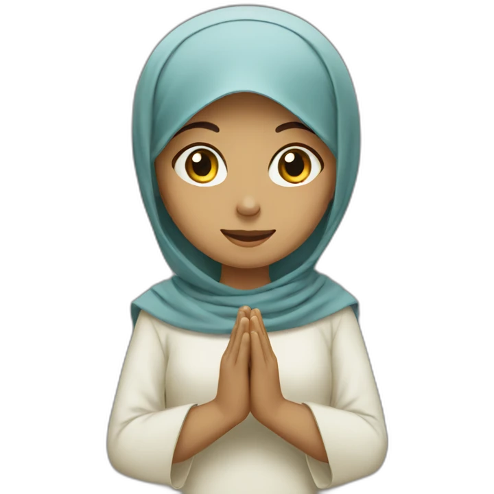 Muslim girl praying emoji