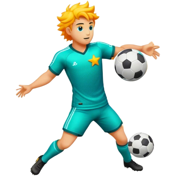 a star making football emoji